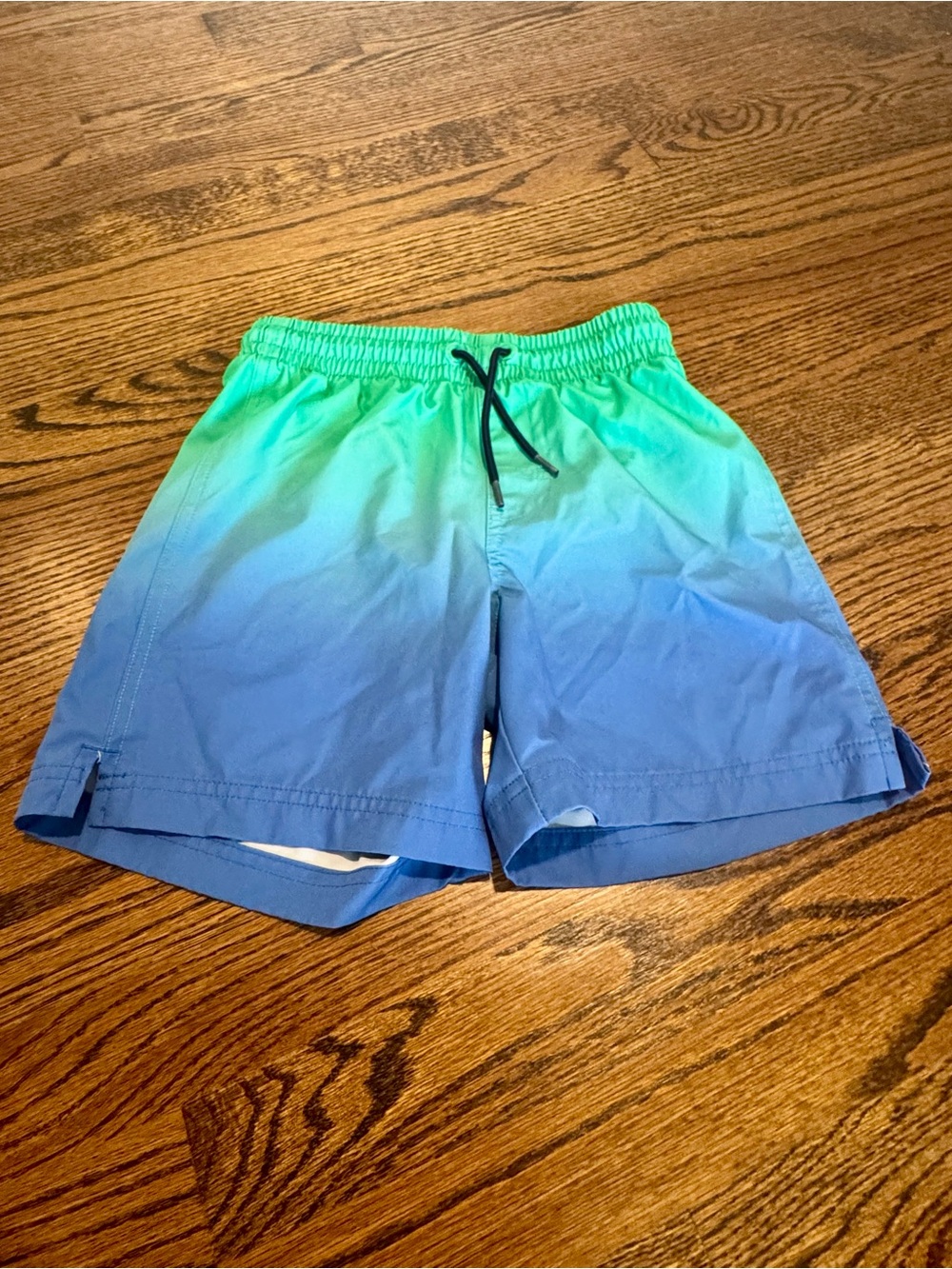 Boys Gradient Blue-Green Swim Shorts